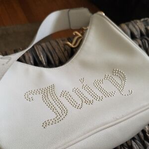 Juicy Couture White Embellished Shoulder Bag